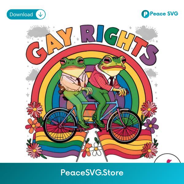 Funny Frogs Gay Rights Rainbow Png For Sublimation