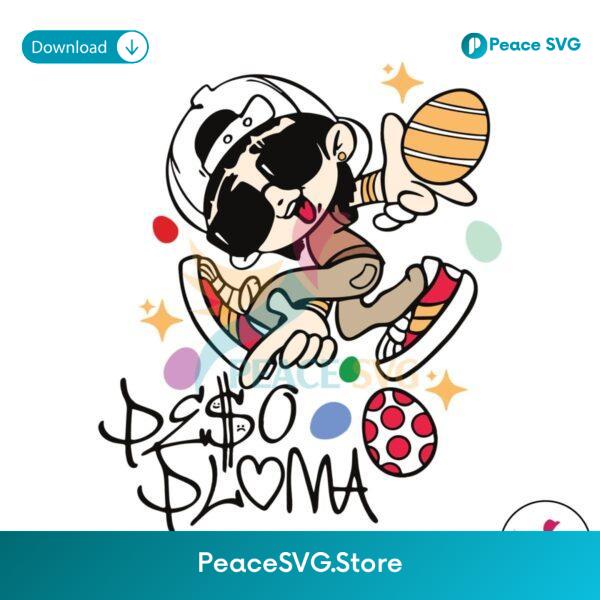 Funny Peso Pluma Easter Day Svg Clipart