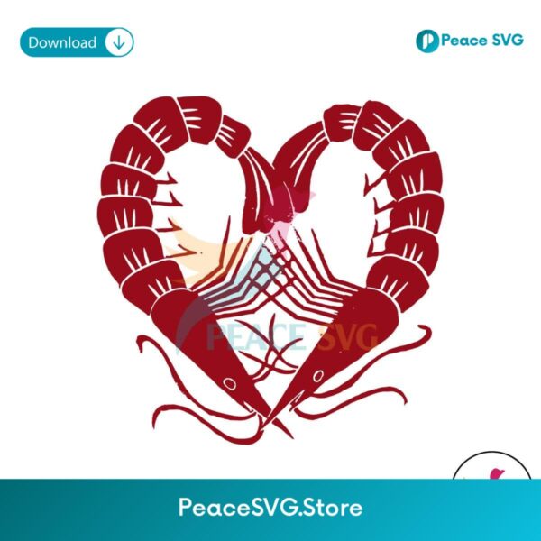 Funny Shrimps In Love Happy Valentine Svg Printable Design