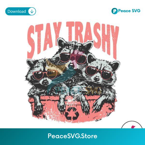 Funny Stay Trashy Raccoon Squad Svg Clipart