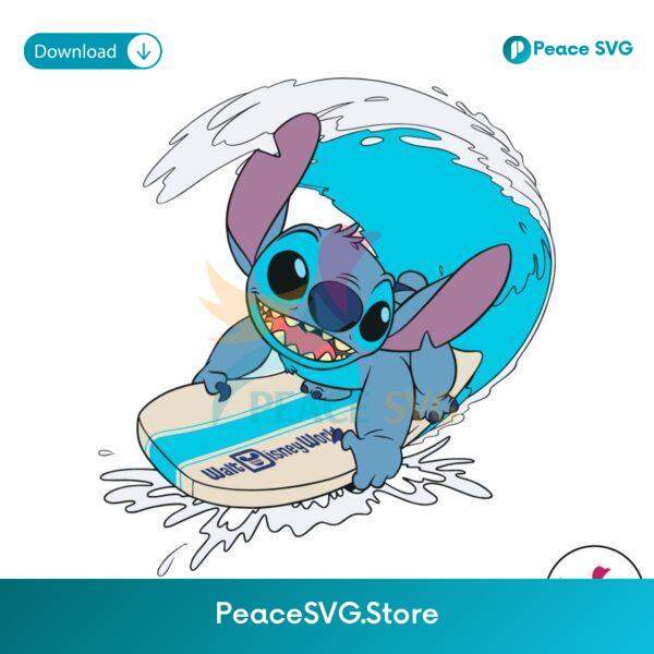 Funny Stitch Surfing Walt Disney World Svg For Silhouette