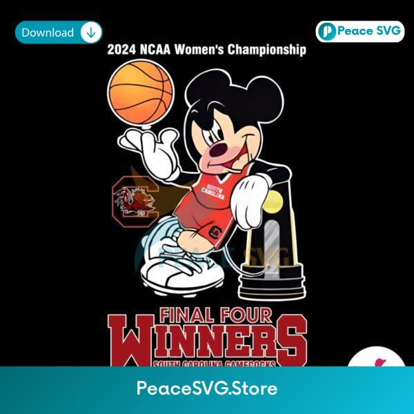 Gamecocks Mickey 2024 Final Four Winners Png For Sublimation