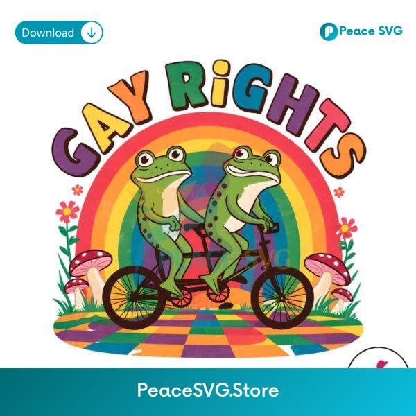 Gay Rights Frogs Bicycle Pride Month Png Instant Download