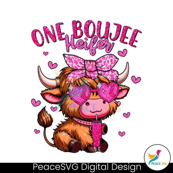 Glitter One Boujee Heifer Valentine Png Clipart