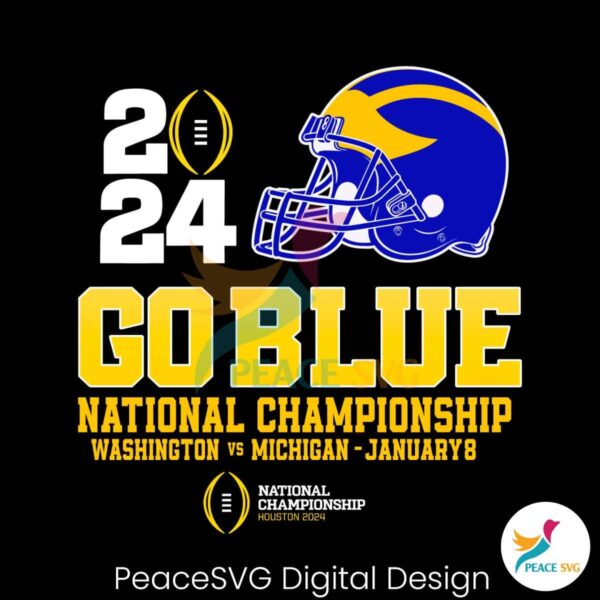 Go Blue Michigan 2024 National Championship Svg Clipart