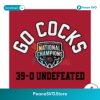 Go Cocks South Carolina Gamecocks Undefeated Svg Cut File