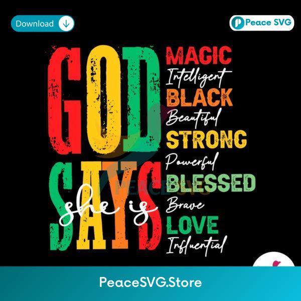 God Says She Is Magic Intelligent Svg Digital Download