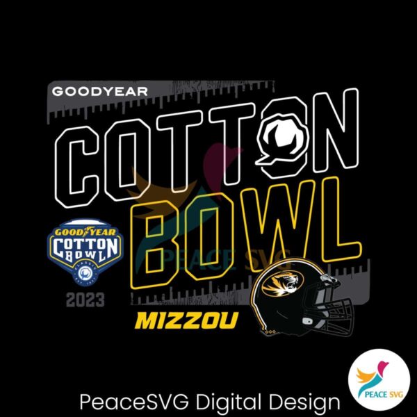 Goodyear Cotton Bowl 2023 Mizzou Svg Clipart