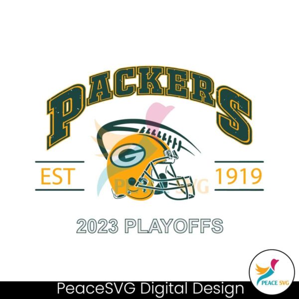 Green Bay Packers 1919 Football 2023 Playoffs Svg Cut File