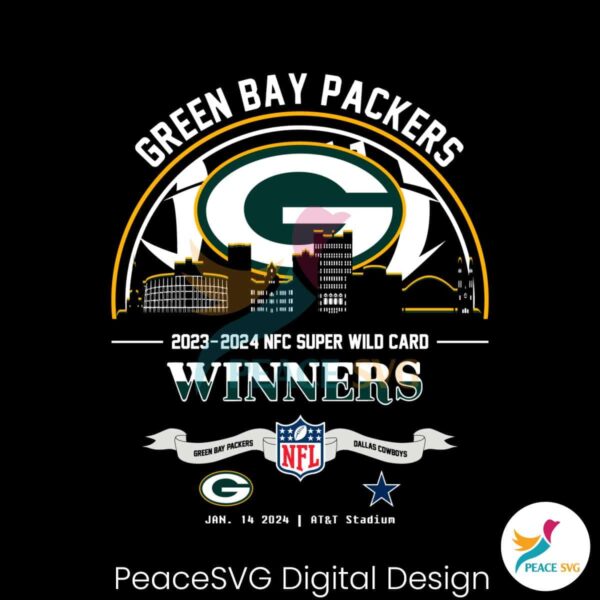 Green Bay Packers Nfc Super Wild Card Winners Skyline Svg Files For Cricut
