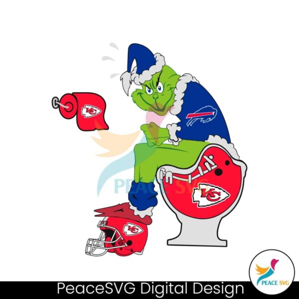 Grinch Buffalo Bills And Kansas City Chiefs Svg Files For Cricut