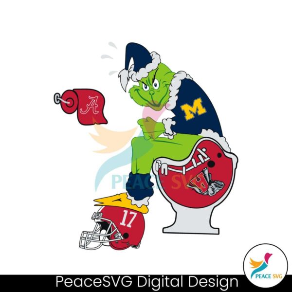 Grinch Michigan Wolverines College Football Svg For Vinyl Cutting