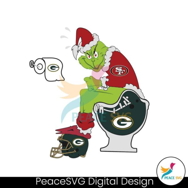 Grinch San Francisco 49ers And Green Bay Packers Svg Vector File