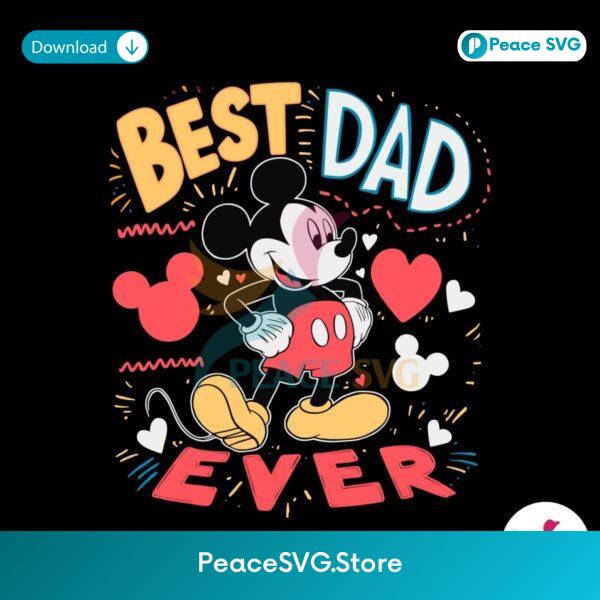 Groovy Best Dad Ever Disney Fathers Day Svg Printable Design