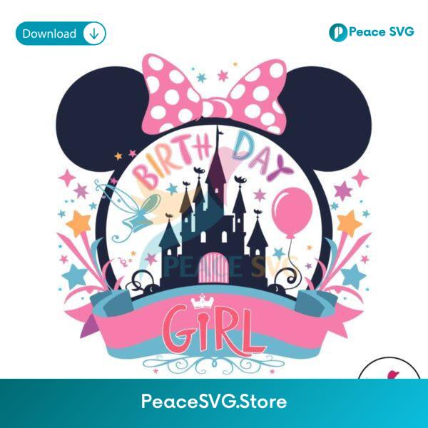 Groovy Birthday Girl Minnie Mouse Head Svg Layered File