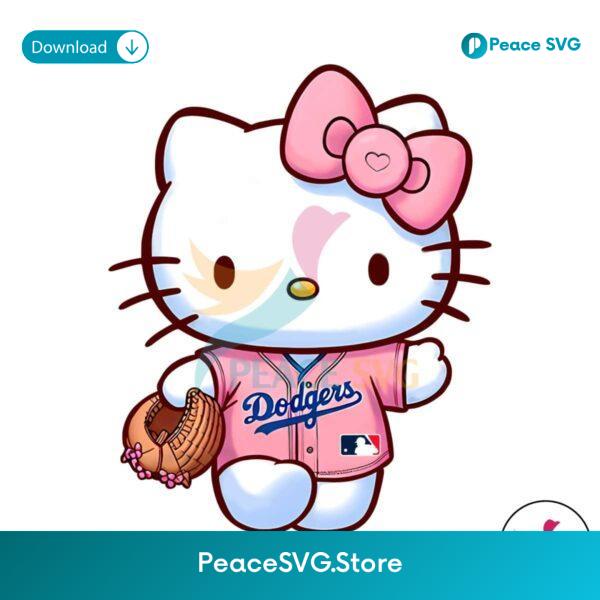 Groovy Kitty Dodger Baseball Png Digital Download