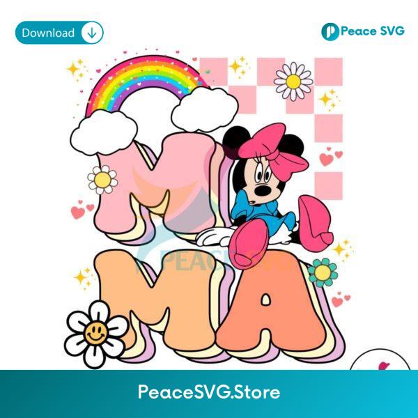 Groovy Mama Minnie Mouse Mothers Day Svg Vector File