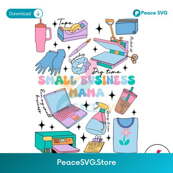 Groovy Small Business Mama Svg Digital Download