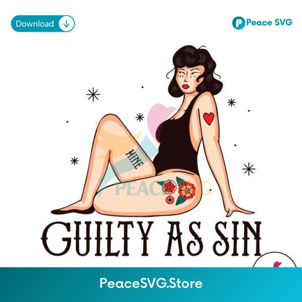 Guilty As Sin Tortured Poet Svg For Silhouette