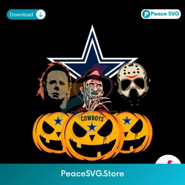 Halloween Horror Movie Pumpkin Dallas Cowboys Svg Printable Design