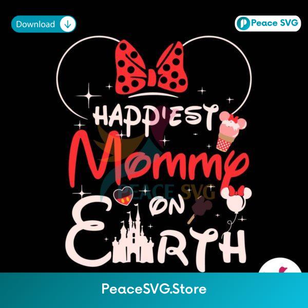 Happiest Mommy On Earth Minnie Head Svg Layered File