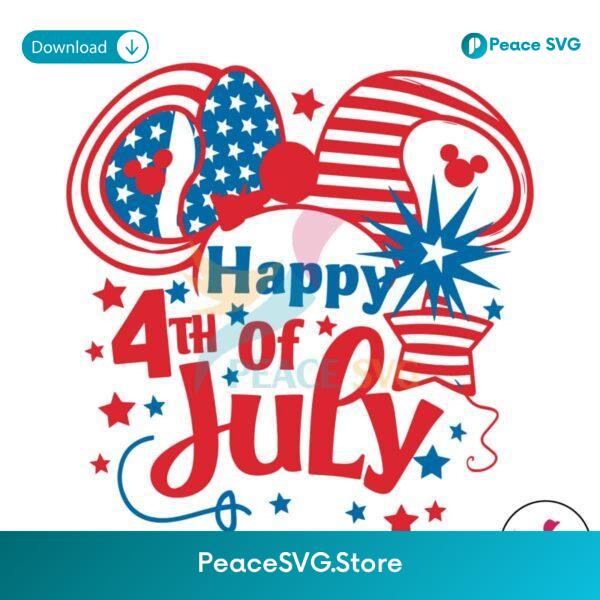 Happy 4th Of July Patriotic Disney Svg Printable Design