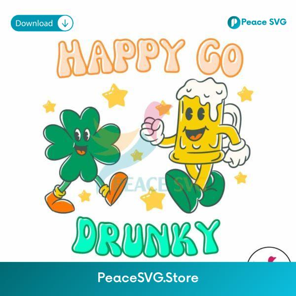 Happy Go Drunky Shamrock Beer Svg For Vinyl Cutting