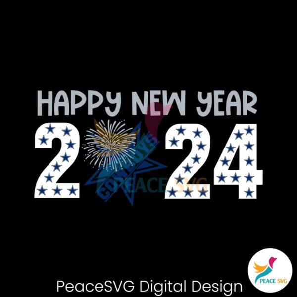 Happy New Year 2024 Dallas Cowboys Svg For Silhouette