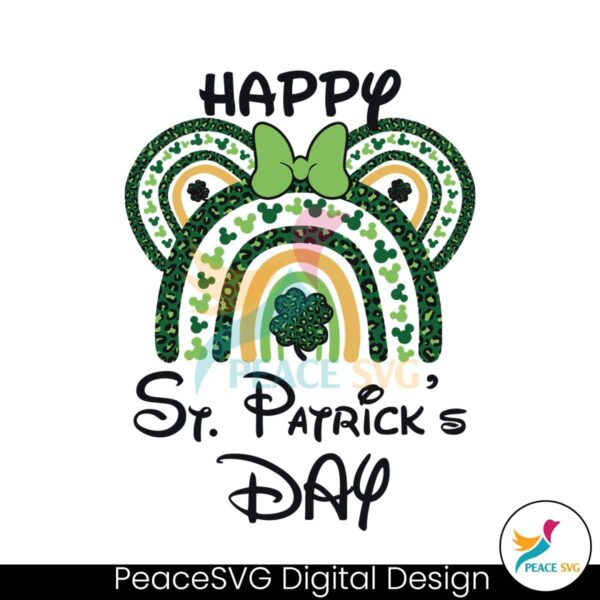 Happy St Patricks Day Minnie Head Svg Files For Cricut