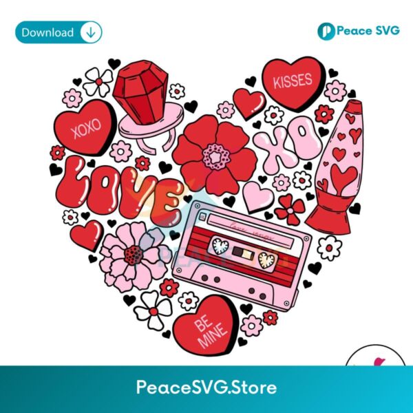 Heart Xoxo Kisses Love Songs Svg Vector File