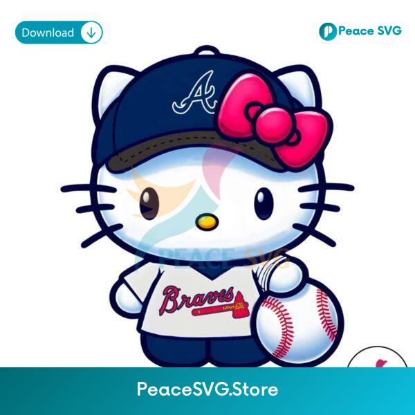 Hello Kitty Atlanta Braves Baseball Png Clipart