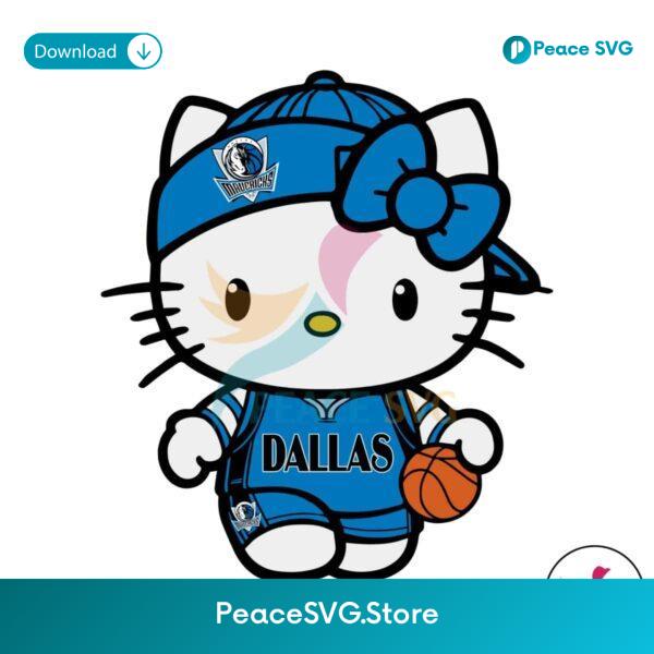 Hello Kitty Dallas Mavericks Nba Basketball Svg Cut File