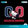 Hello Kitty Go Atlanta Braves Cheerleader Svg Clipart