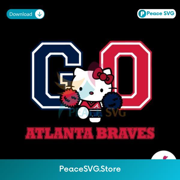 Hello Kitty Go Atlanta Braves Cheerleader Svg Clipart