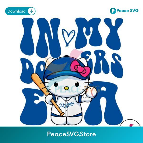 Hello Kitty In My Dodgers Era Png Digital Download