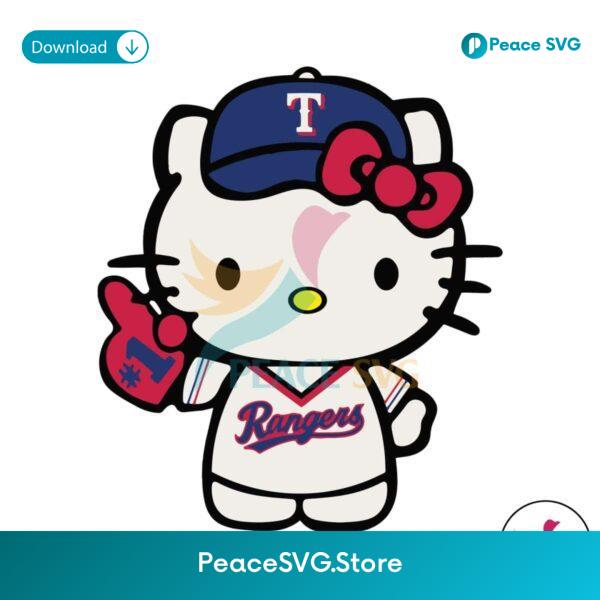 Hello Kitty Texas Rangers Baseball Team Svg Cricut Ready File