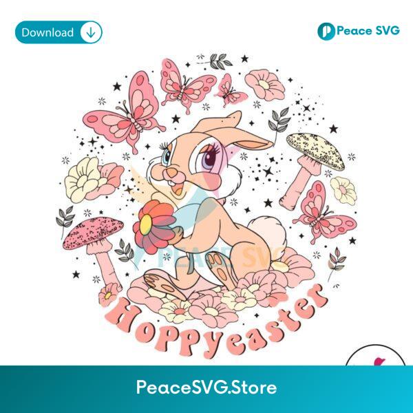 Hoppy Easter Floral Bunny Svg For Silhouette