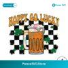 Hoppy Go Lucky Drinking Shamrock St Patricks Day Svg Layered File