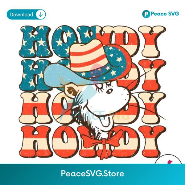 Howdy Cat In The Hat Us Flag Png Digital Download