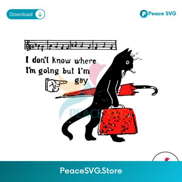 I Don T Know Where Im Going But Im Gay Svg For Silhouette