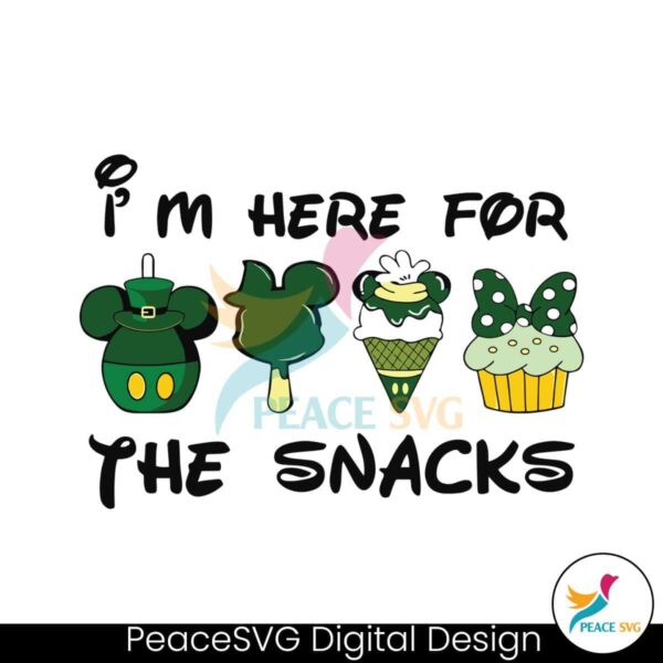 Im Here For The Snacks Disney St Patricks Day Svg Clipart