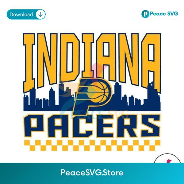 Indiana Pacers Nba Skyline Svg Printable Design