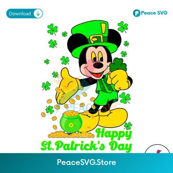 Irish Disney Happy Patricks Day Mickey Png Sublimation Design