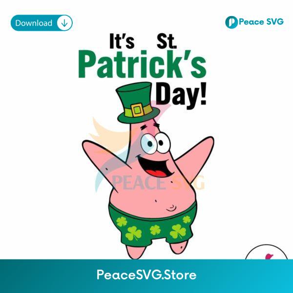 It St Patricks Day Patrick Star Spongebob Svg Printable Design