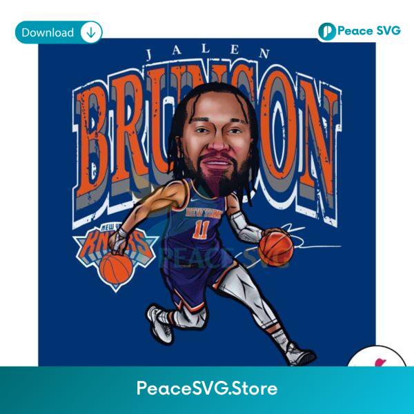 Jalen Brunson New York Knicks Cartoon Png Sublimation Design