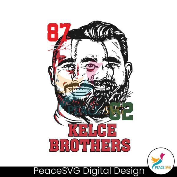 Jason Kelce And Travis Kelce Nfl Players Svg Vector File