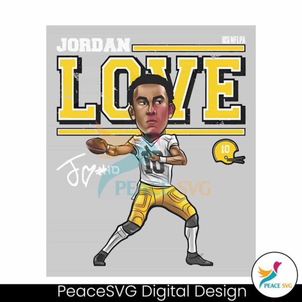 Jordan Love Cartoon Packers Player Png Sublimation Design