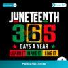 Juneteenth 365 Days A Year Learn It Svg For Vinyl Cutting