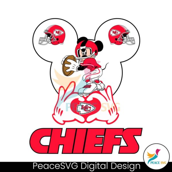 Kansas City Chiefs Football Mickey Mouse Svg Clipart