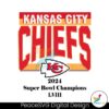 Kansas City Chiefs Super Bowl Champion 2024 Svg Clipart